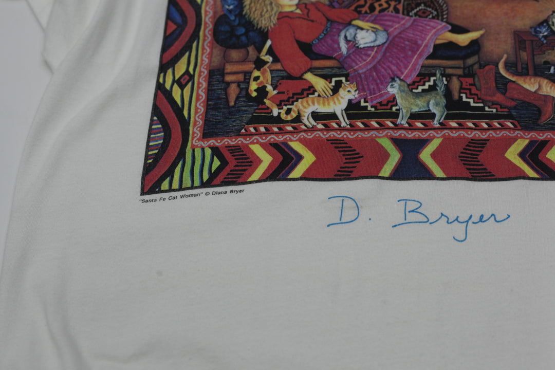 Vintage Santa Fe Cat Woman Diana Bryer Single Stitch T-Shirt