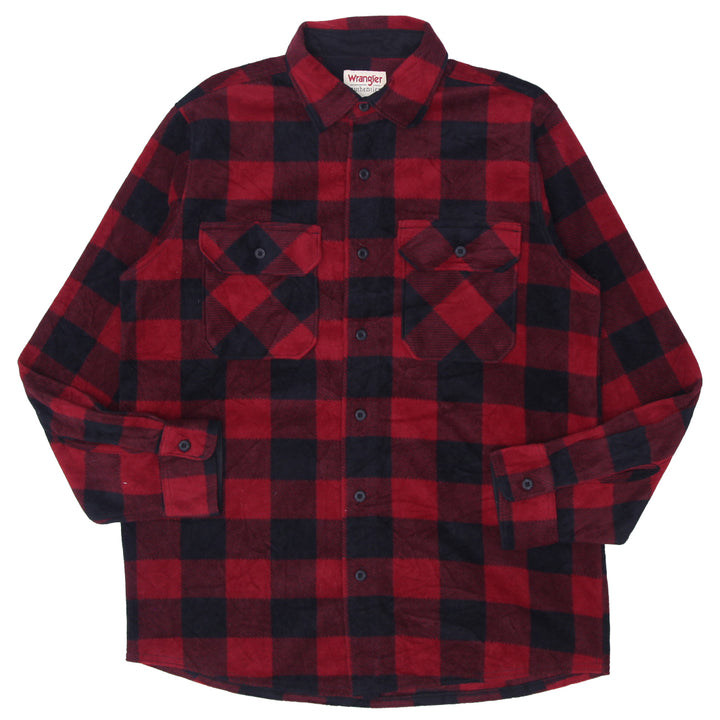 Mens Wrangler Authentics Red And Black Flannel Shirt