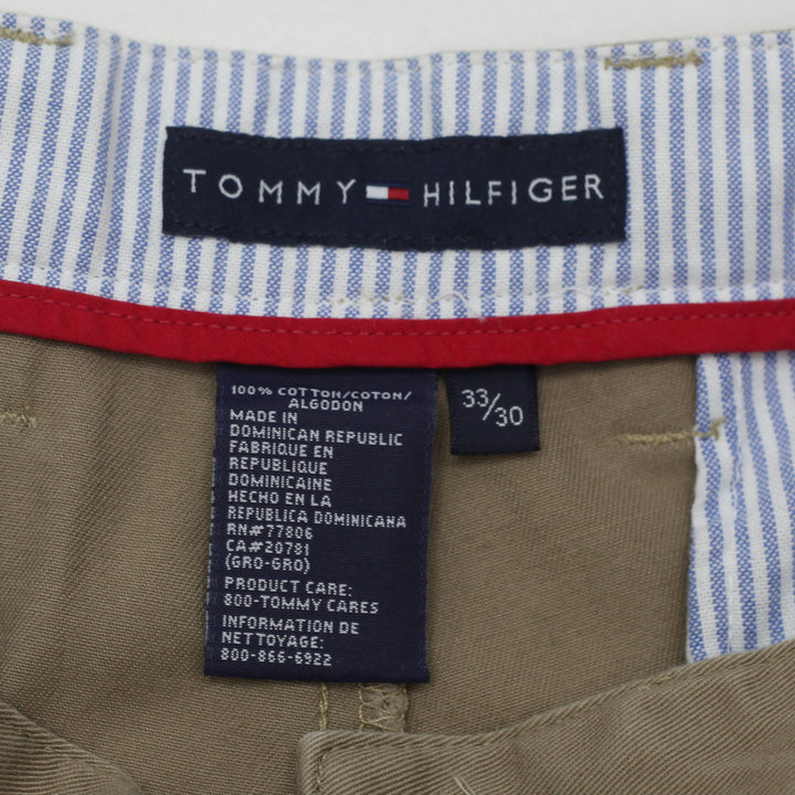 Mens Tommy Hilfiger Khaki Pleated Chino Pants