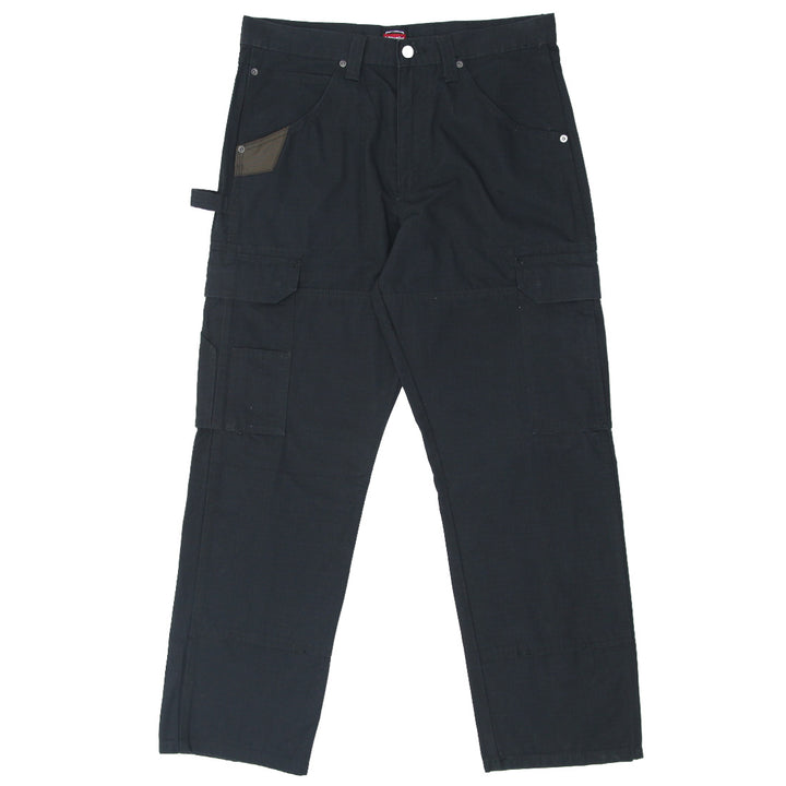 Mens Black Wrangler Workwear Cargo Pants