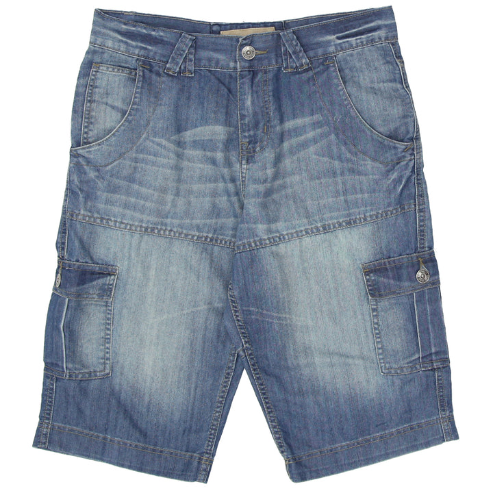 Mens Trait Denim Cargo Shorts