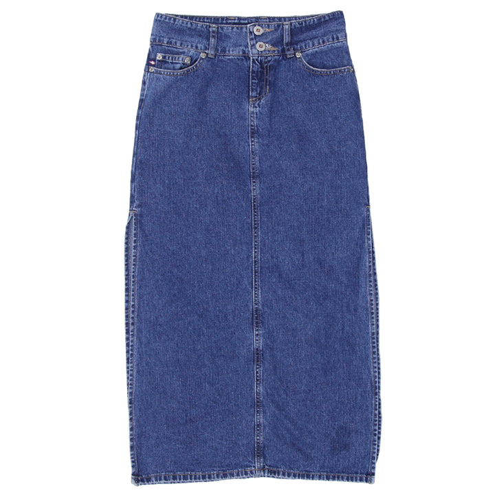 Y2K ME High Slit Long Denim Skirt