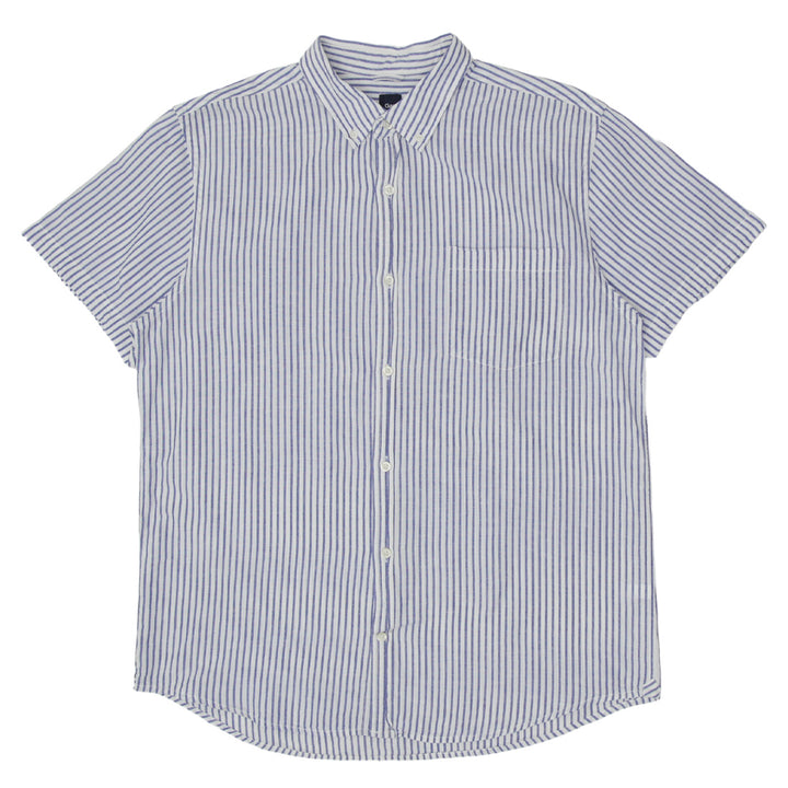 Mens Gap Striped Short Sleeve Shirt