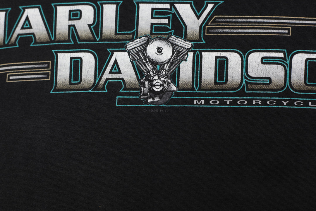 1998 Vintage Harley Davidson Of Lima Ohio T-Shirt Made in USA L