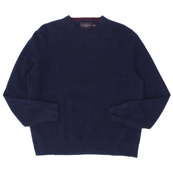 Mens Black Brown 100% Cashmere Sweater Navy Blue