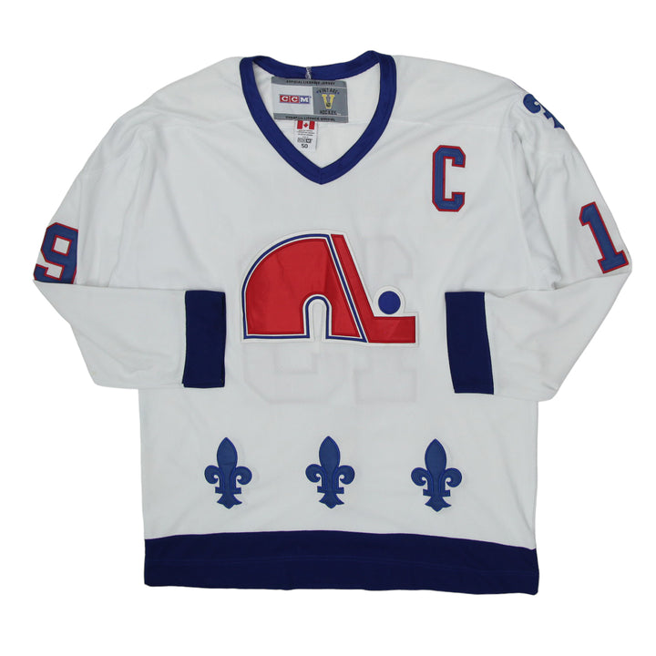 Vintage CCM Quebec Nordiques Sakic 19 Ice Hockey Jersey