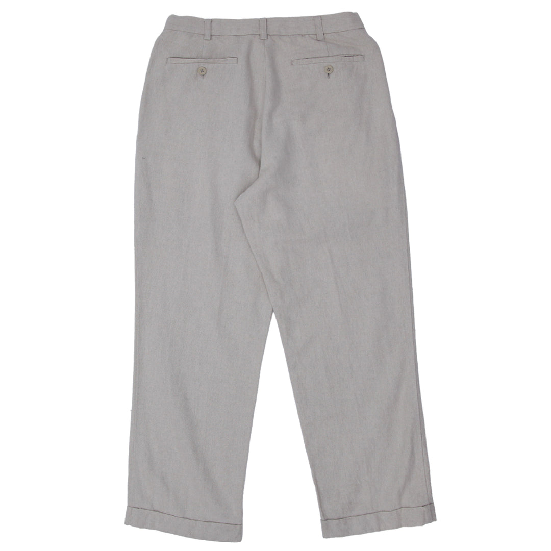 Mens Mantles Pleated Linen Pants