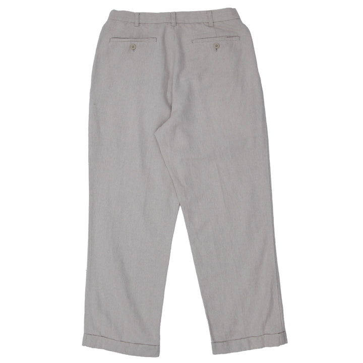 Mens Mantles Pleated Linen Pants