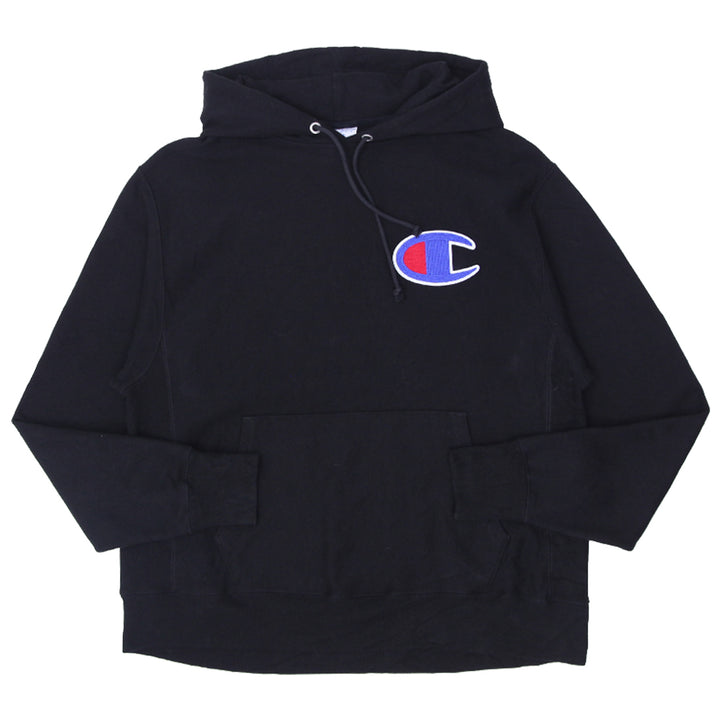 Mens Champion Reverse Weave Black Pullover Hoodie