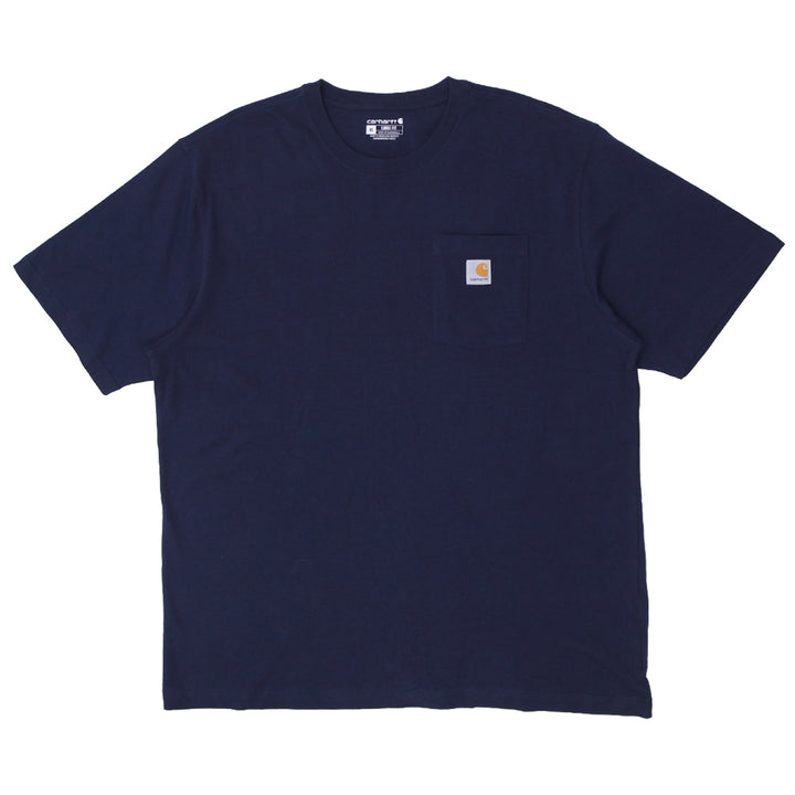 Mens Carhartt Loose Fit Pocket T-Shirt Navy