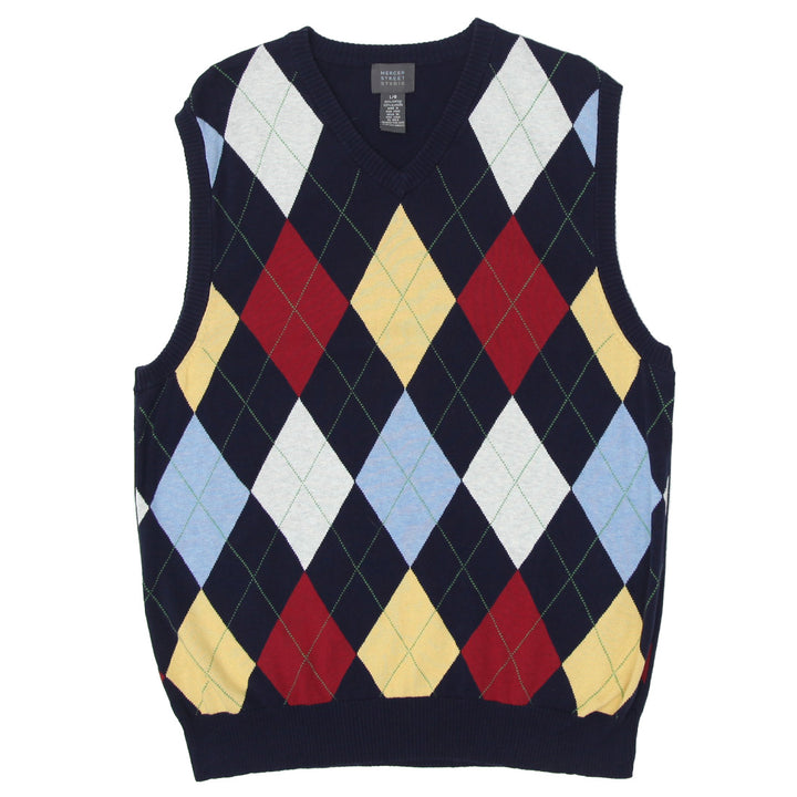 Mens Mercer Street Studio Argyle Sweater Vest