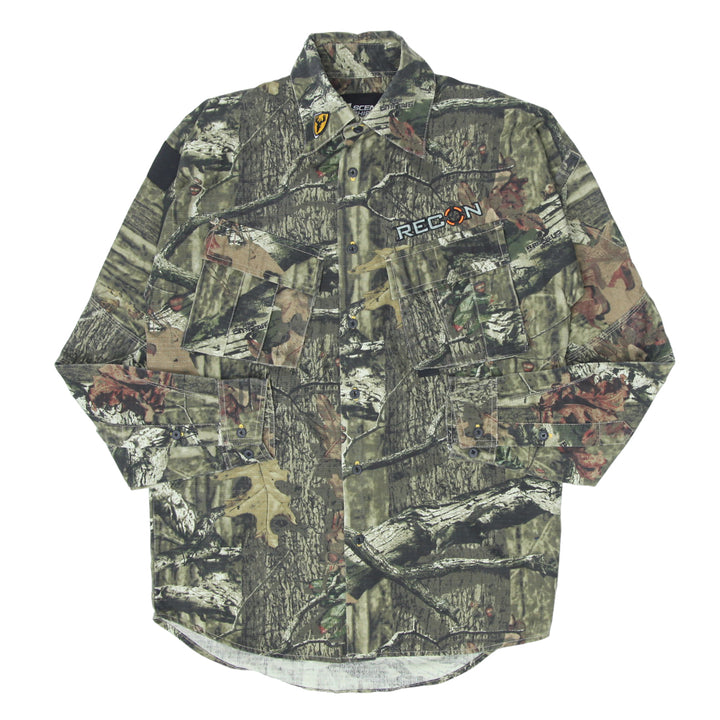 Mens Scent Shield Recon Forest Camo Hunting Shirt