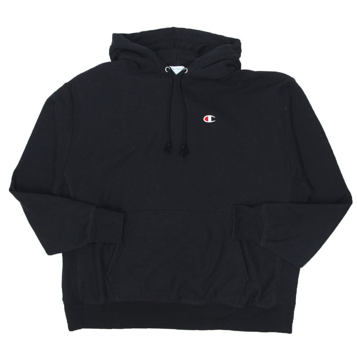 Mens Champion Reverse Weave Black Pullover Hoodie