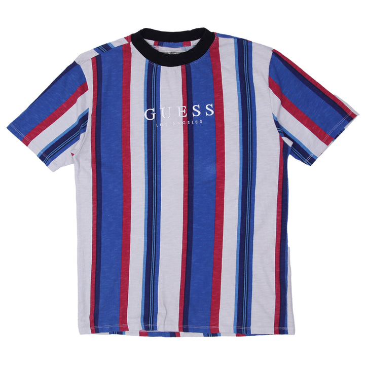 Mens Guess Originals Embroidered Stripe T-Shirt