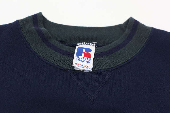 Vintage Russel Athletic Crewneck Sweatshirt Navy Blue Made In USA