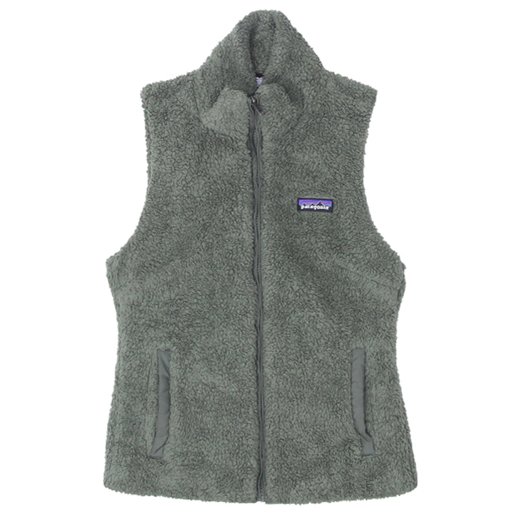 Ladies Patagonia Sherpa Fleece Full Zip Vest Green