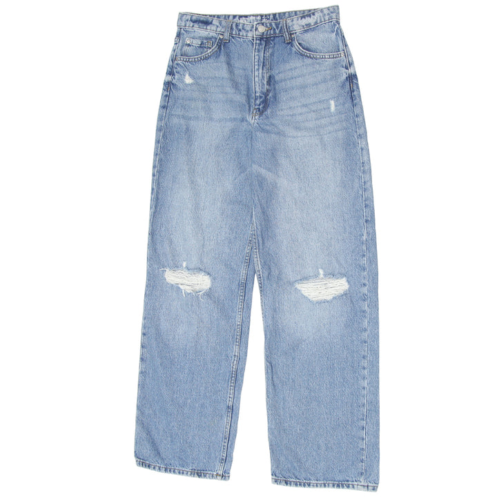 Girls Youth Wide Leg Ripped Jeans