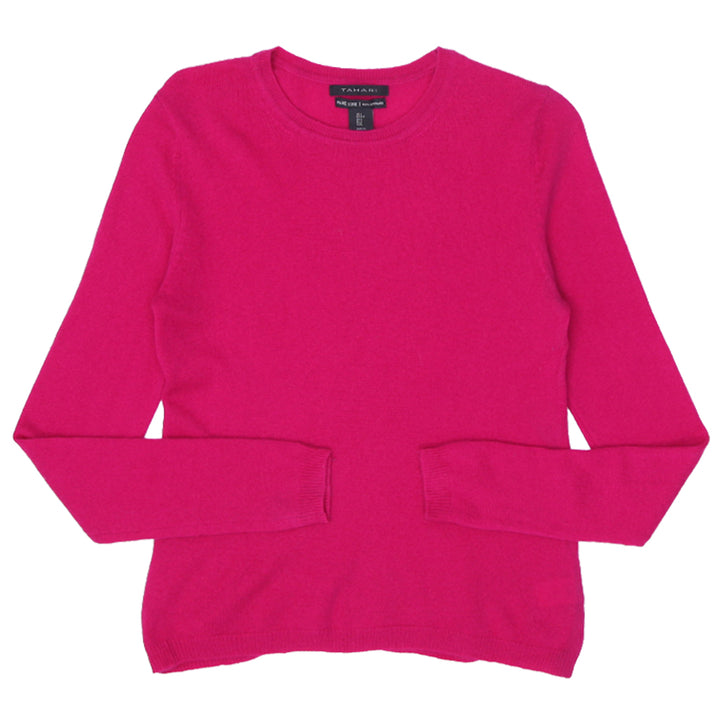 Ladies Tahari Pure Luxe 100% Cashmere Pink Sweater