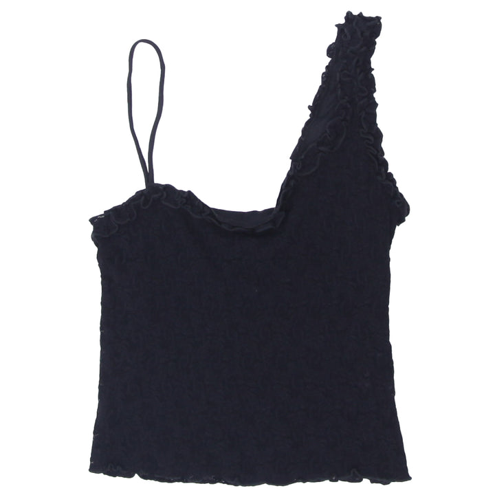 Y2K Mesh Black Strappy Crop Top