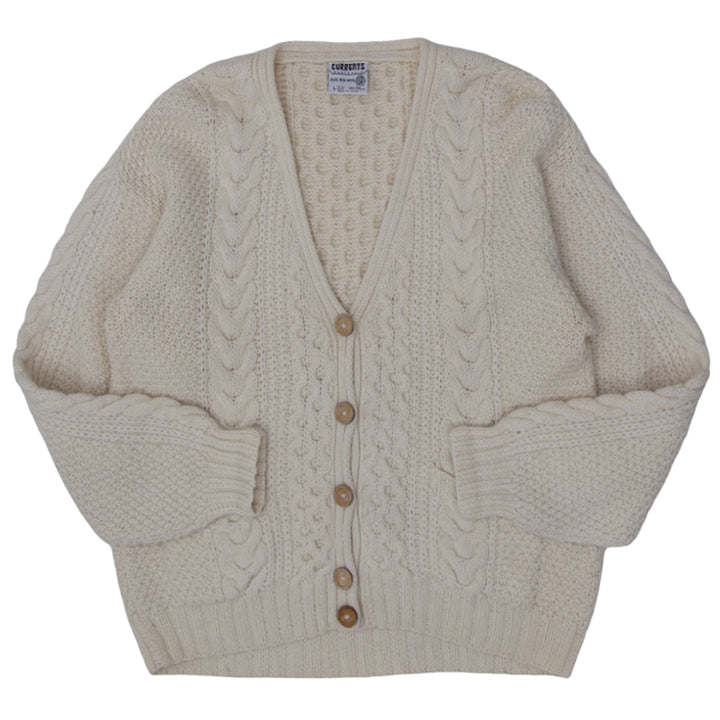 Vintage Currents Pure New Wool Cardigan Sweater Ladies