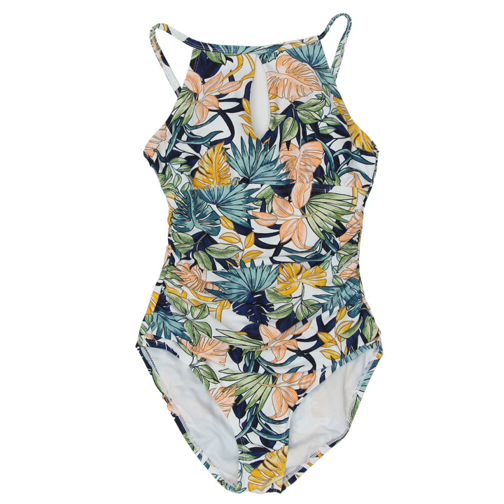 Ladies Ellen Tracy Leaf Print One Piece Swimsuit