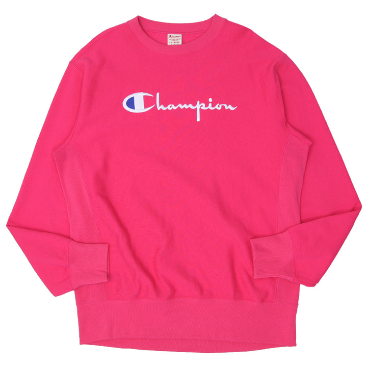 Mens Champion Reverse Weave Embroidered Warm Up Crewneck Sweatshirt