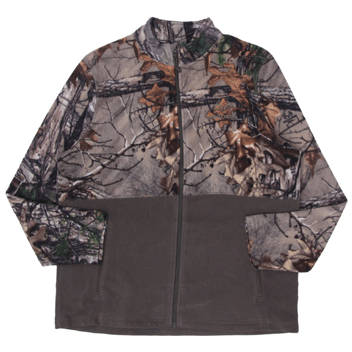 Mens Realtree Full Zip Forest Camo Fleece Jacket