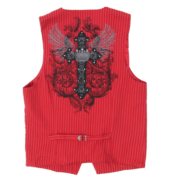 Mens Patronchito USA Winged Cross Waistcoat Vest