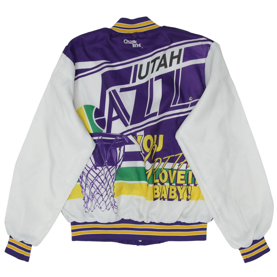 Vintage Chalk Line Utah Jazz Satin Jacket Made in USA