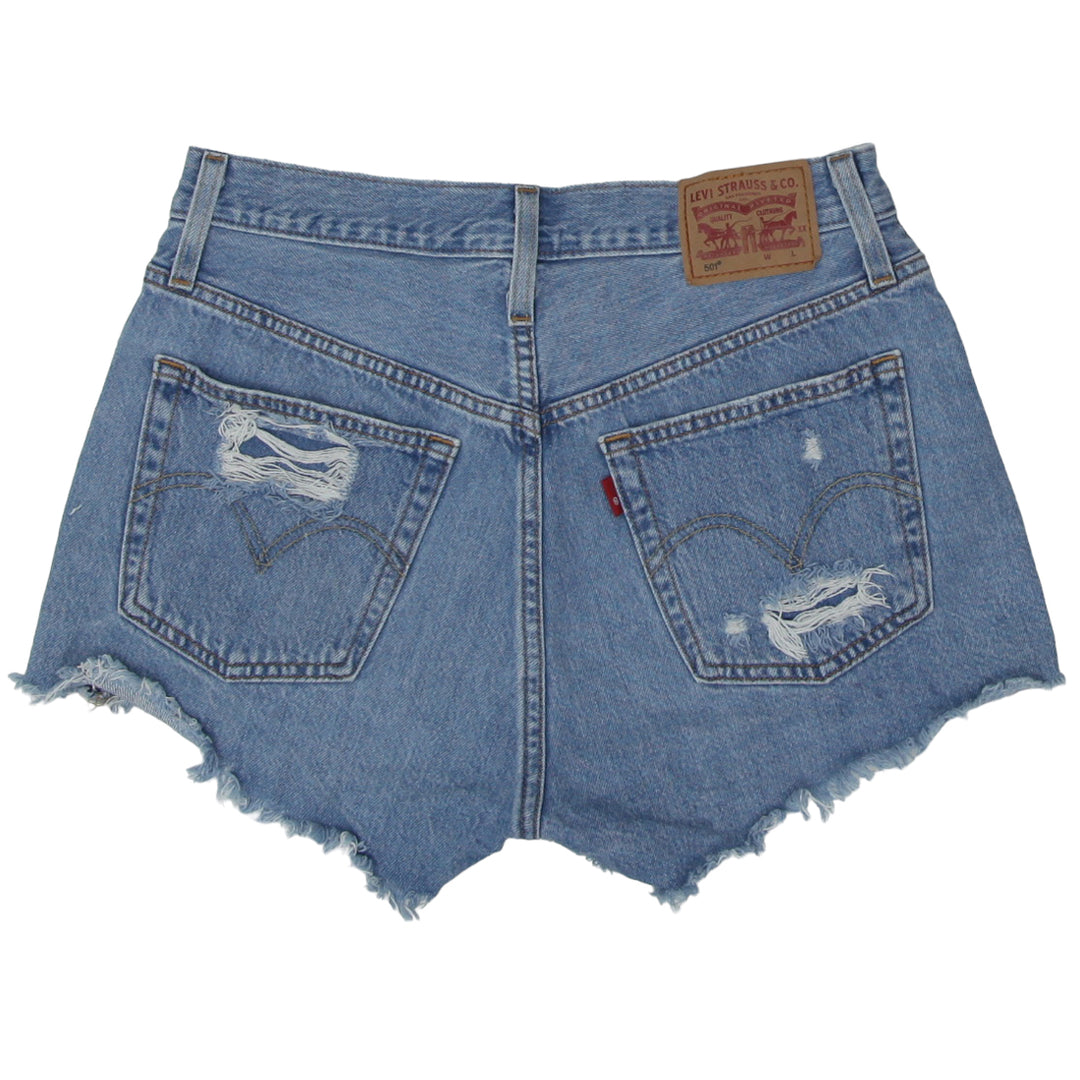 Ladies Levi Strauss 501 Ripped Denim Shorts