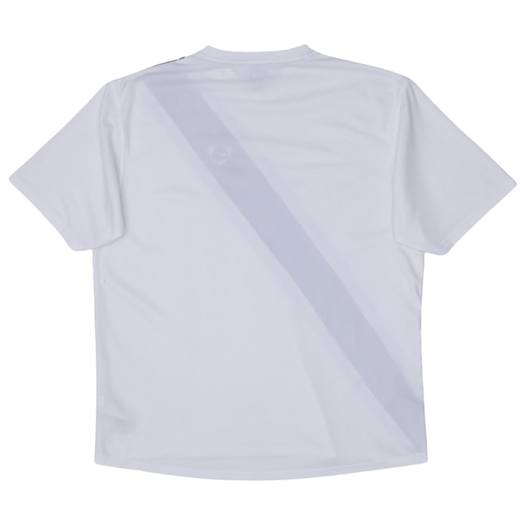 Mens Nike Embroidered Blue / White V-Neck T-Shirt