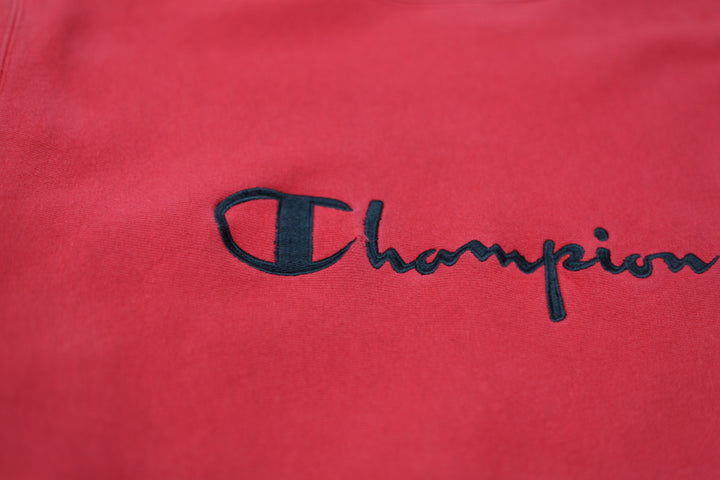 Vintage Champion Reverse Weave Red Crewneck Sweatshirt Made in USA