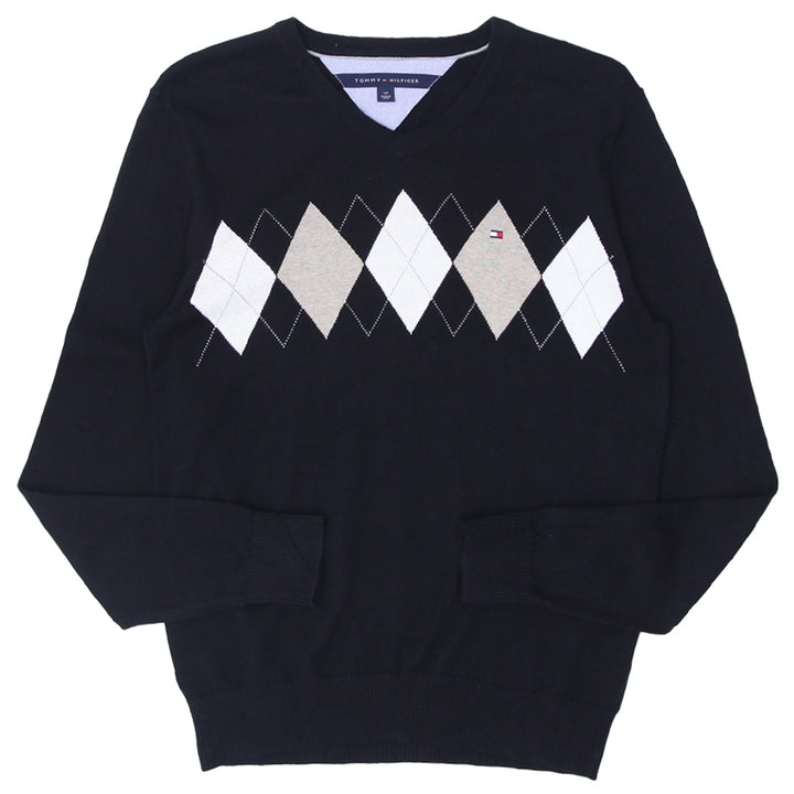 Mens Tommy Hilfiger Argyle V-Neck Sweater