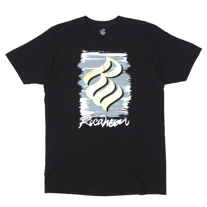 Mens Y2K Rocawear Gold Print Logo T-Shirt