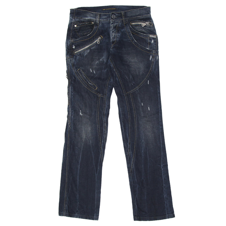 Mens Y2K Edward Jeans Button Fly Slim Straight Jeans