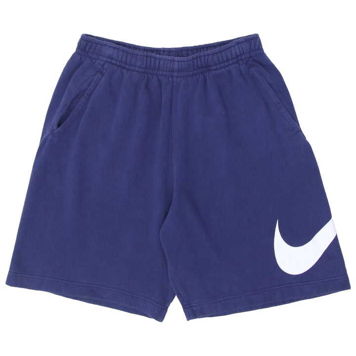 Mens Nike Big Swoosh Navy Sweat Shorts