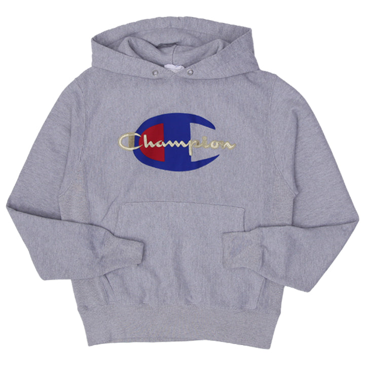 Mens Champion Reverse Weave Pullover Hoodie Gray