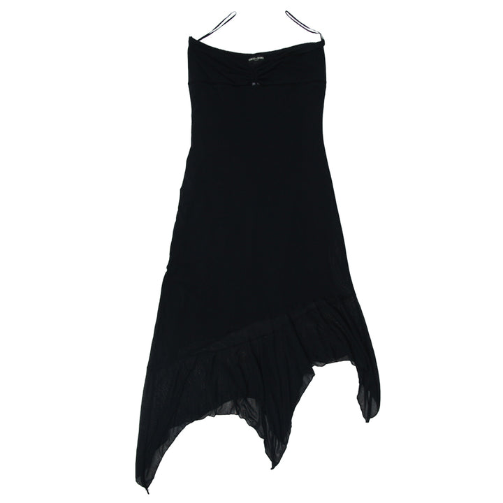 Y2K Guess Jeans Strapless Black Mesh Dress