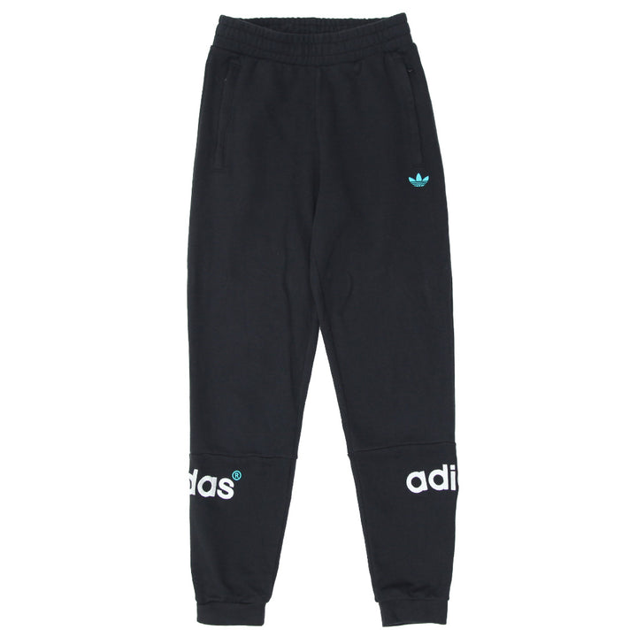 Mens Embroidered Adidas Logo Black Jogger Pants