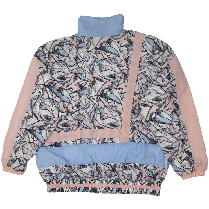 Vintage Rucanor Patterned Full Zip Windbreaker Jacket Ladies