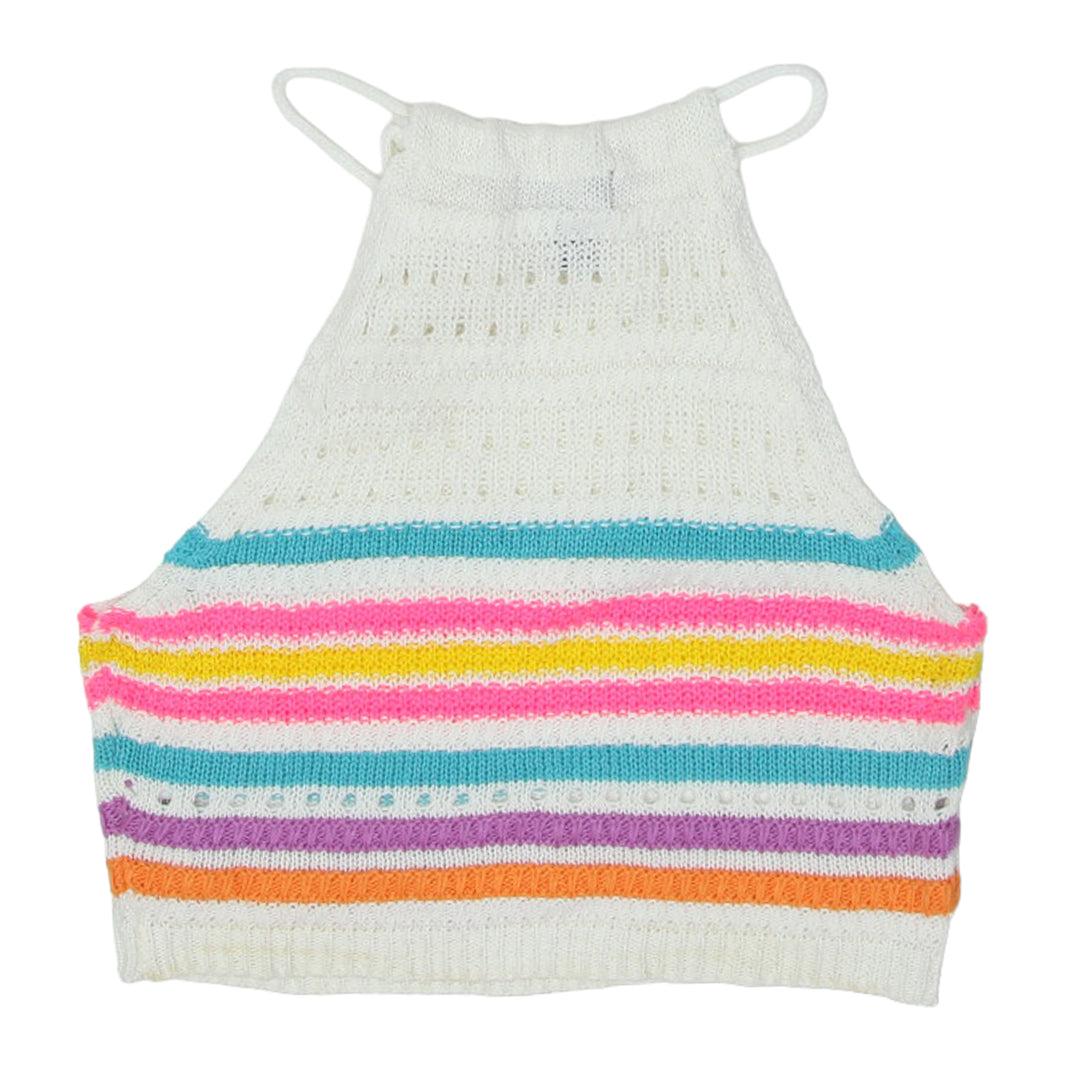 Ladies Streetwear Society Crochet Halter Crop Top