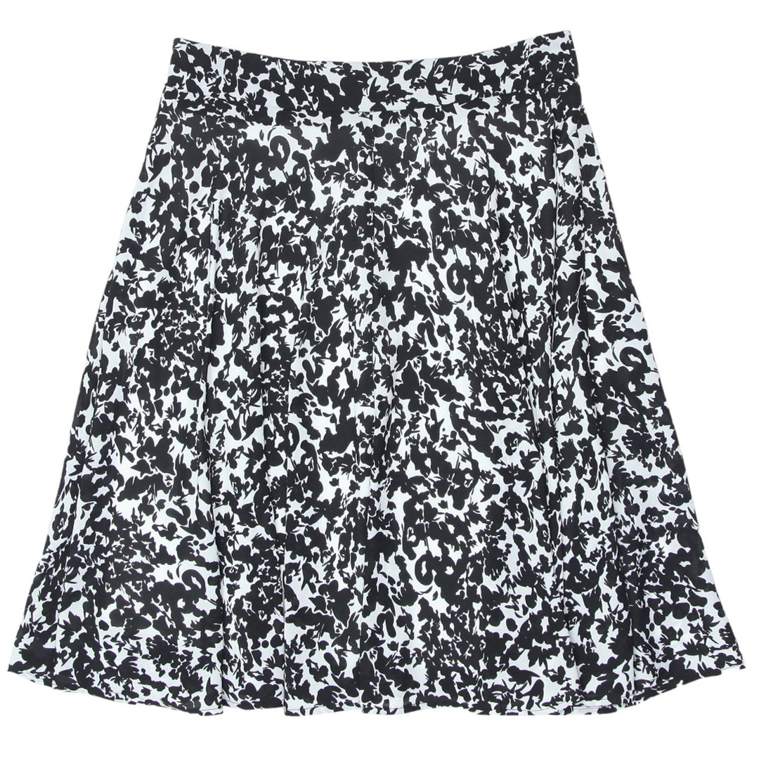 Ladies Regatta Black & White Floral A-Line Flowy Skirt