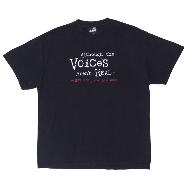 Mens Hybrid The Voices Aren't Real T-Shirt Black