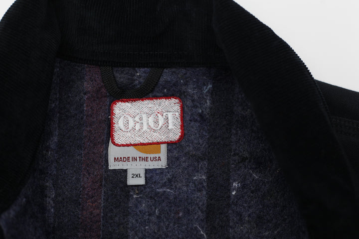 Mens Carhartt J001 BLK Blanket Lined Detroit Jacket Made in USA