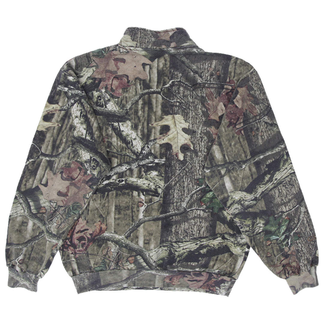 Mens Cabela's Quarter Zip Forest Camo Sweatshirt