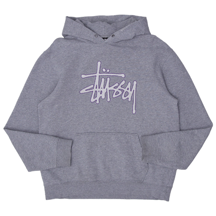 Mens Stussy Pullover Hoodie Gray