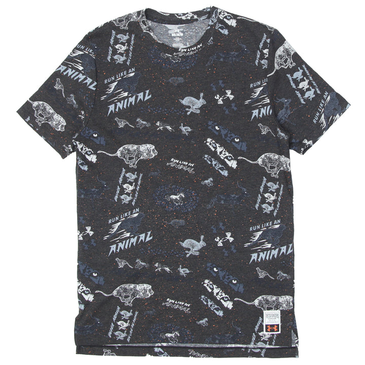 Mens Under Armour Run Like An Animal Printed T-Shirt