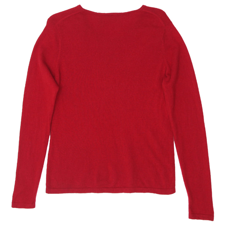 Ladies L.L.Bean V-Neck Cashmere Red Sweater