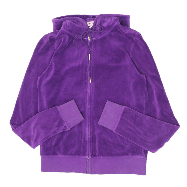 Y2K Juicy Couture Velour Purple Track Hoodie