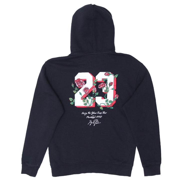 Mens Air Jordan Rose Embroidered Black Pullover Hoodie